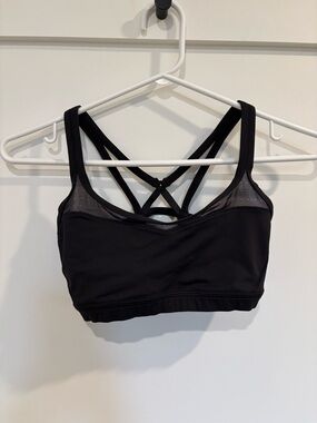 lululemon athletica Black Strappy Mesh Sports Bra